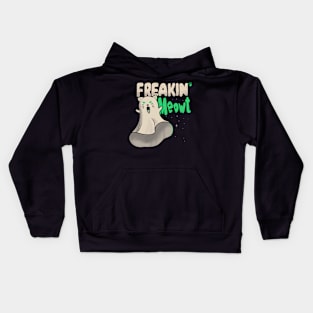 Retro Cat Freakin’ Meowt Kids Hoodie